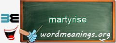 WordMeaning blackboard for martyrise